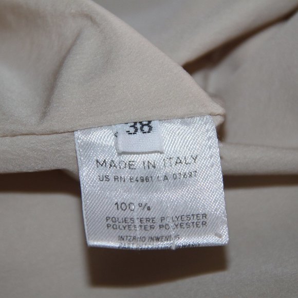 VTG 90s United Colors of Benetton Cream Barrel Spring Coat Size IT38 - Picture 7 of 9